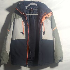 Gerry Boys 2-Piece Ski Jacket Set Gray Orange Size 14